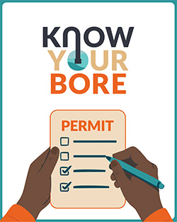 A picture illustration of bore permit and approval